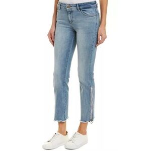 DL1961 Mara Instasculpt Straight Ankle Jeans Ankle Zip in Marina Wash Size 28